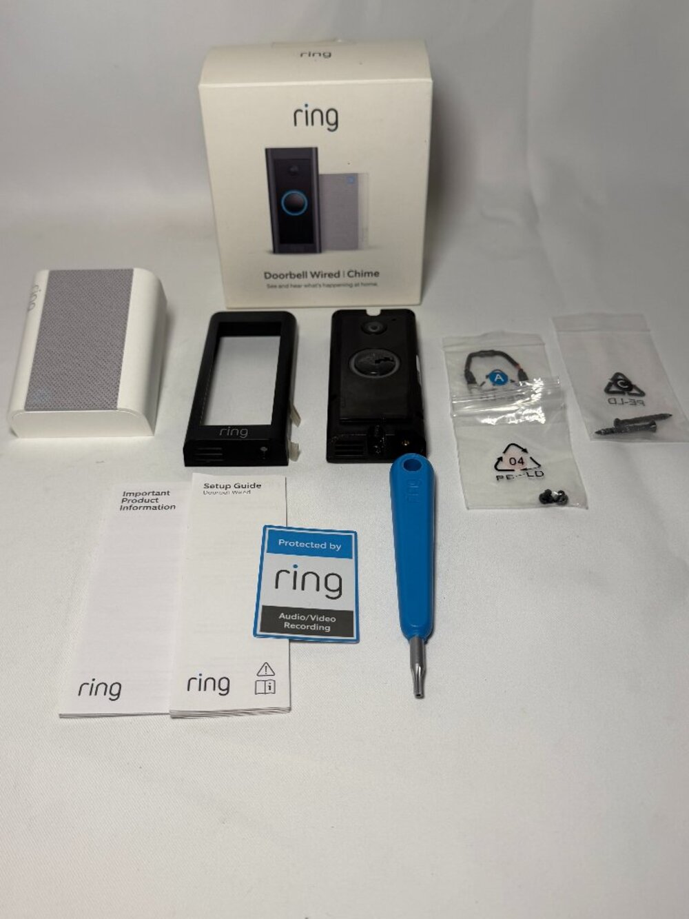 Ring Doorbell Wired Chime 2nd Generation 5AT3T5 Complete Kit Box FOR PARTS
